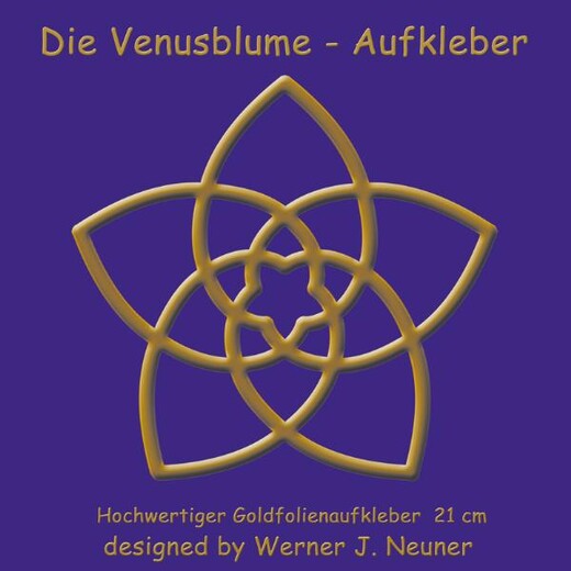 Die Venusblume - Goldfolienaufkleber 21cm Die Venusblume - Goldfolienaufkleber 21cm