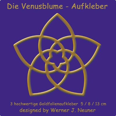 Die Venusblume - Goldfolienaufkleber 3er Set