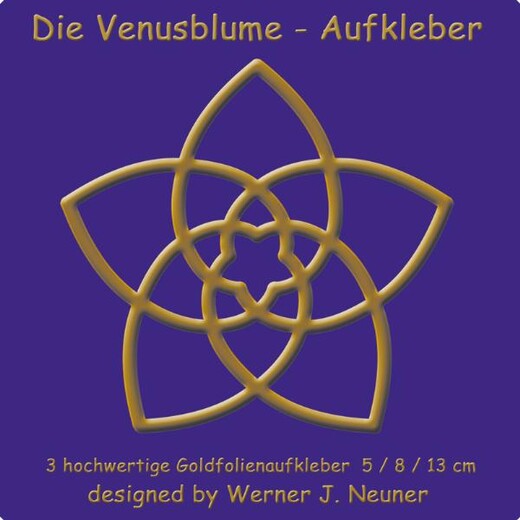 Die Venusblume - Goldfolienaufkleber 3er Set Die Venusblume - Goldfolienaufkleber 3er Set