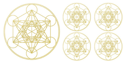 Aufkleber-Set Metatron, gold