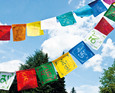 Tibetische Gebetsfahnen Om Mani Padme Hum aus Baumwolle 0,8 m - Tibetfahnen
