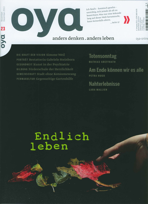 Oya Ausgabe Nr. 23, November/Dezember 2013