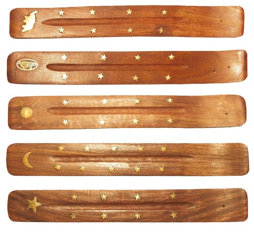 Räucherstäbchenhalter \"India\" Holz länglich 26cm